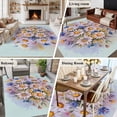 thumbnail image 6 of Area Rug 60×96in, Floral Daisy Colorful Flower Floor Carpet Living Room Rug, Simple Spring Watercolor Plant Non-Slip Welcome Mat Indoor Rugs for Bedroom Dining Room, 6 of 9