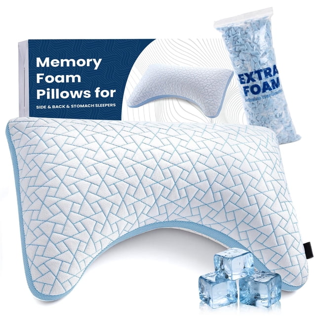 Almohada de espuma viscoelástica refrescante A-Pce ajustable tamaño Queen
