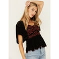 thumbnail image 2 of Shyanne Women's Embroidered Flutter Sleeve Top - SWHO23W50-BLK X-  US, 2 of 4