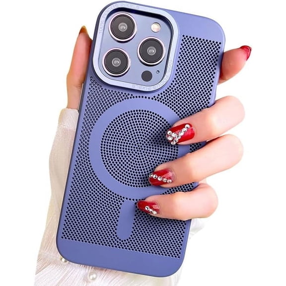 Magnetic Series Designed for iPhone Case[Compatible with MagSafe]Military Drop&Camera Lens Protection]Matte Ultra Thin Heat Dissipation Hard Shockproof Cover (Lavender Grey,iPhone 13 Pro Max)