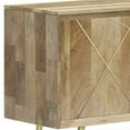 thumbnail image 3 of Simpli Home Jager SOLID MANGO WOOD and Iron 60 inch x 18 inch Rectangle Mid Century - Contemporary Sideboard Buffet in Natural, 3 of 6