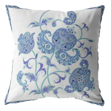 UPC: 0840084611583 | Henna Wildflower Suede Blown and Closed Pillow Light Blue