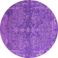 thumbnail image 1 of Ahgly Company Indoor Round Oriental Purple Industrial Area Rugs, 8' Round, 1 of 4