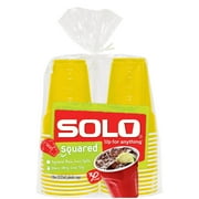 Solo Square 18 oz Plastic Cups Team Colors- Red