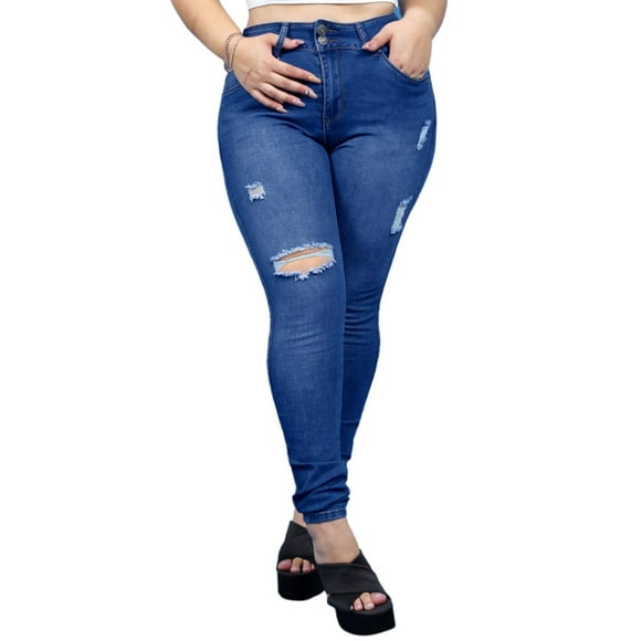 Jeans skinny con strech/Tallas Extras, 570 azul 38 DOOW J-DW-570-AZUL