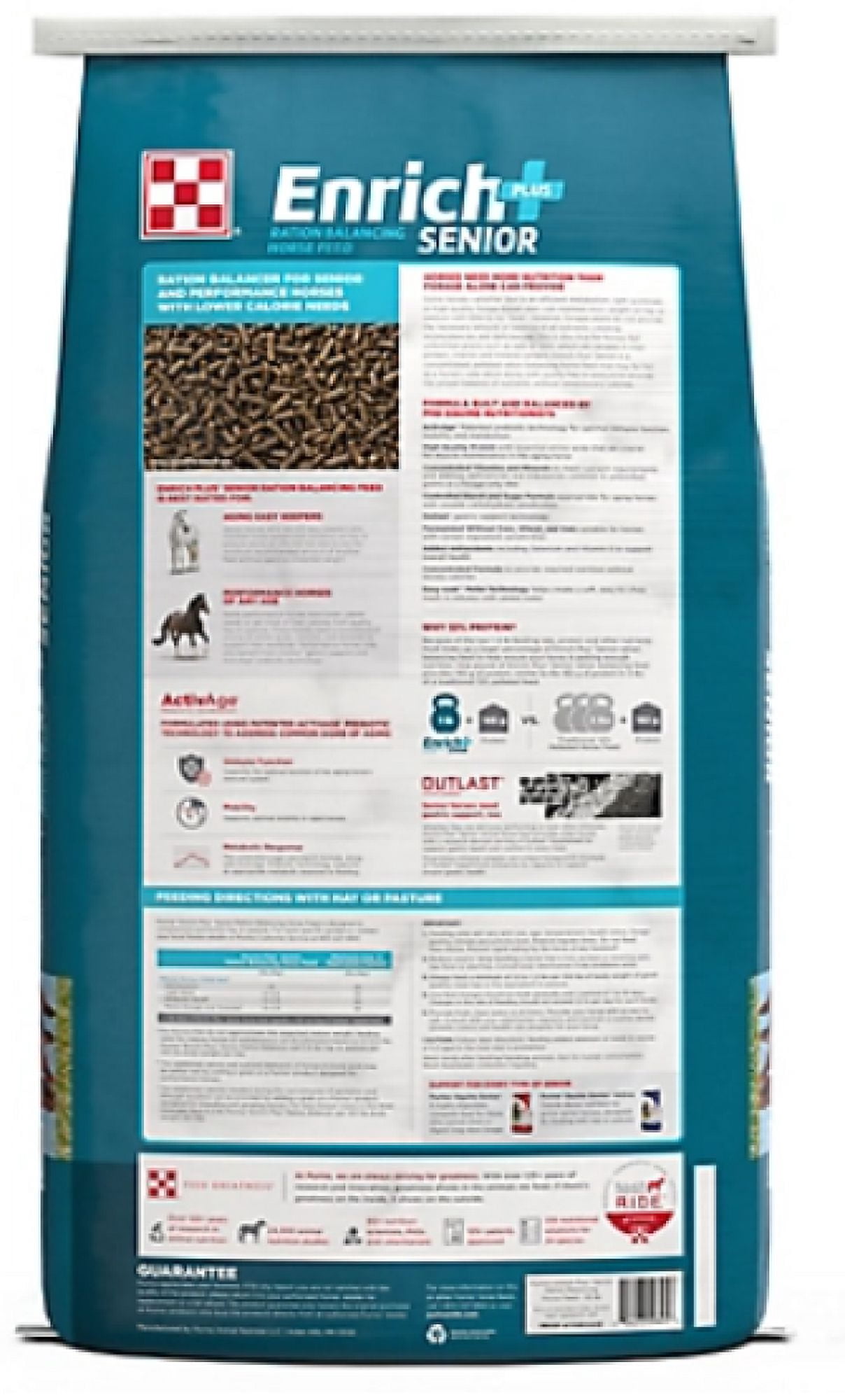 Purina Animal Nutrition Enrich Plus Senior Ration Balance Pellet 50lb