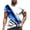 Blue, variant on Fuwddey T-Shirts For Men Printing Short Sleeve Crewneck Breathable Casual Fitness Sports Summer Everyday Wear