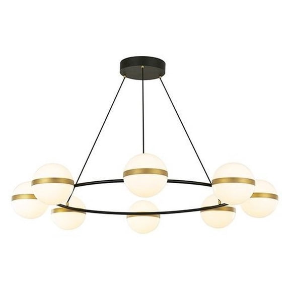 CH302008MBBG-Alora Lighting-Tagliato - 82W LED Chandelier-6.38 Inches Tall and 43.75 Inches Wide