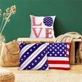 thumbnail image 6 of Independence Day Pillow Home Cushion Seat Cushion With Insert, Decorated With Love Typography And Flag-Inspired Accents For Festive Celebrations, Soft Comfortable, 6 of 7