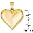 thumbnail image 2 of Primal Gold 14 Karat Yellow Gold Polished 3-D Puffed Heart Pendant with 18-inch Cable Rope Chain, 2 of 6