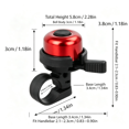 thumbnail image 3 of Ohmyroo Aluminum Alloy Bike Bell, Bicycle Handlebar Horn For Adults Kids, Mountain Road Bike Cycling Safety Ringer With Quick Screwdriver Mount Install, 3 of 6