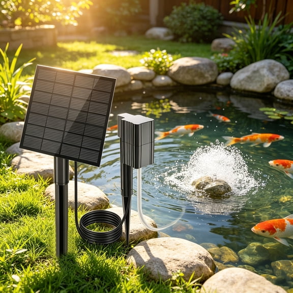 2.5W Solar Pond Aerator for Outdoor Ponds, Solar Aerator for Fish Pump