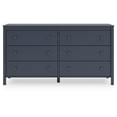 thumbnail image 3 of Signature Design by Ashley Simmenfort Six Drawer Dresser, Navy Blue, 3 of 9