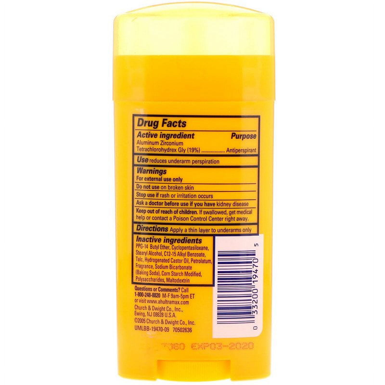 ARM & HAMMER ULTRAMAX Anti-Perspirant Deodorant Solid Powder Fresh 2.60 oz (Pack of 6)