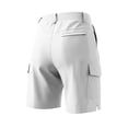 thumbnail image 5 of HappyYEE Women’s Hiking Shorts Button Waist Straight Leg Cargo Shorts with Multi-pocket Loose Fits Summer Outdoor Workout Sport Short ,White,L, 5 of 7
