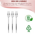 thumbnail image 5 of Smarty 8.4" Shiny Silver Moderno Disposable Plastic Dinner Forks 300ct, 5 of 5