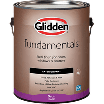Glidden Fundamentals Exterior Paint, Tintable, Satin, 1 Gallon