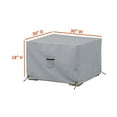 thumbnail image 5 of COVERS&ALL Square Ottoman Cover, Heavy Duty 18 Oz Waterproof UV & Weather Resistant Patio Garden Furniture Stool Protector Indoor Outdoor with Air Vents & Drawstrings (34" L x 34" W x 18" H, Gray), 5 of 7