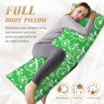 thumbnail image 4 of Body Pillow Cover - Soft Body Pillow Pillowcase, Bikes Pattern green Breathable Long Body Pillow Case Cover with Invisible Zipper 20x60in, 4 of 5