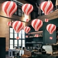 thumbnail image 5 of Hanging Hot Air Balloon Paper Lanterns Decoration, Party Supplies Birthday Wedding Christmas Party Decor Gift (Red), 5 of 6