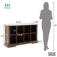 thumbnail image 6 of 8-Cube LED Bookshelf - Mid-Century Modern Wood Storage Shelf for Bedroom, Living Room & Office, Brown, 6 of 7
