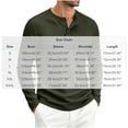 thumbnail image 2 of biudgviw Henley Shirts for Men Long Sleeve Ribbed Knit Button T-Shirt Casual Stylish Loose Fit Tops Fall Clothes Comfy Undershirts(Army Green,Small), 2 of 5