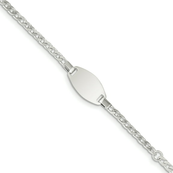 Sterling Silver Baby ID Bracelet