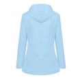 thumbnail image 6 of REDARER Girls Hooded Rain Jacket Lightweight Mid Length Windproof Outerwear Snap Zip Closure with Flap Pockets Attached Hood Coat for Kids Daily Outdoor Wear,7-8 Years, 6 of 8