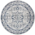 thumbnail image 6 of JONATHAN Y MODERN PERSIAN 9' Round Area Rug, Vintage Medallion - Light Gray/Navy, MDP106B-9R, 6 of 6