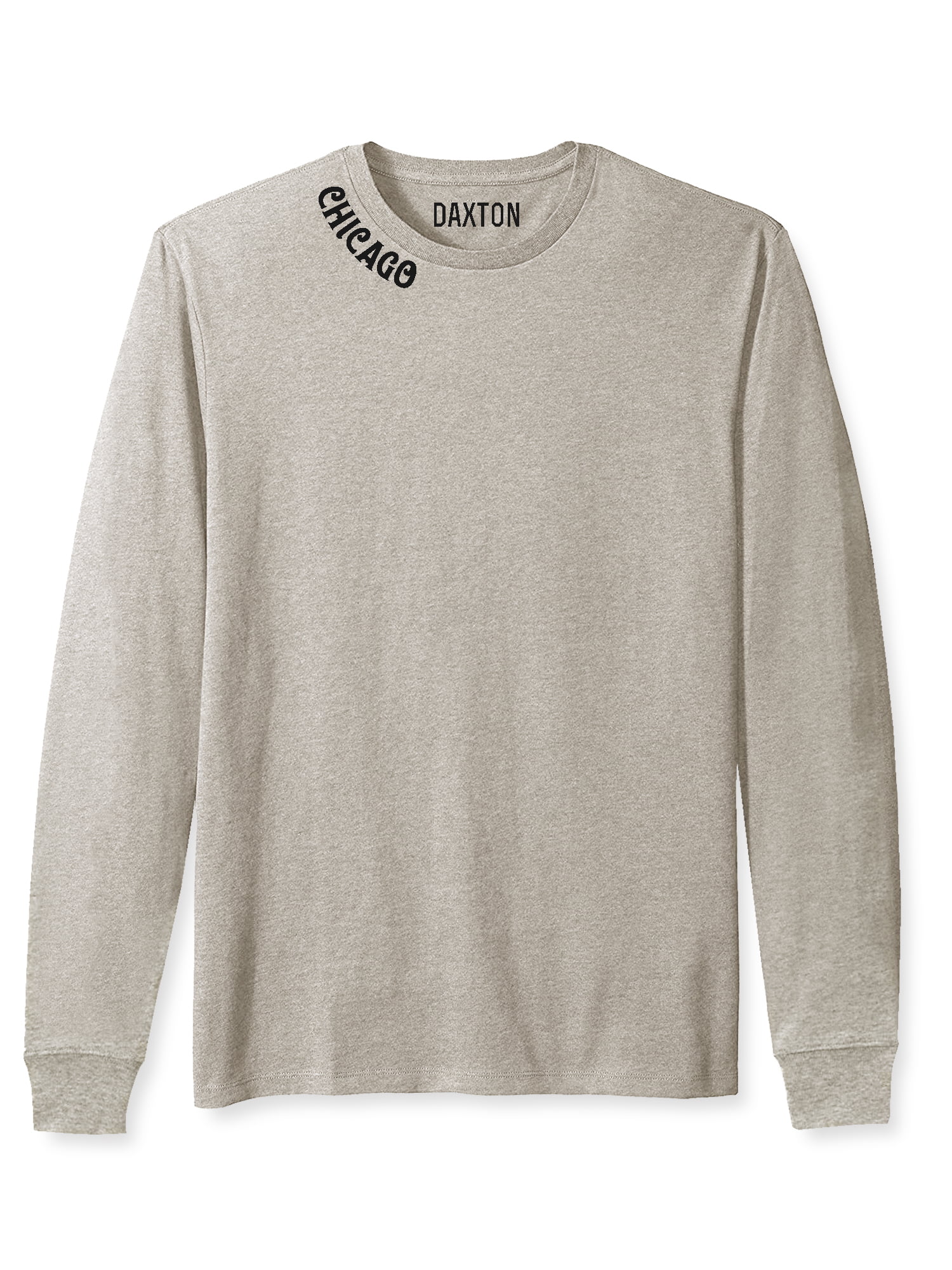 Daxton Premium Chicago Men Long Sleeves T Shirt Ultra Soft Medium Weight Cotton 