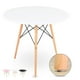 thumbnail image 1 of Mesa Redonda de Madera Mirel Estilo Minimalista Moderno 80 cm Blanco, 1 of 9