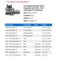 thumbnail image 2 of Front Windshield Wiper Motor - Compatible with 2006 - 2014 Volkswagen GTI Hatchback 2007 2008 2009 2010 2011 2012 2013, 2 of 2