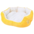 thumbnail image 2 of SugarBloom Washable Dog Bed Sofa Style, Plush Warm Soft Pet Bed for Medium Large Dogs, Non-Slip Bottom Litter Sleeping Bed with Removable Cover,Yellow, 2 of 3