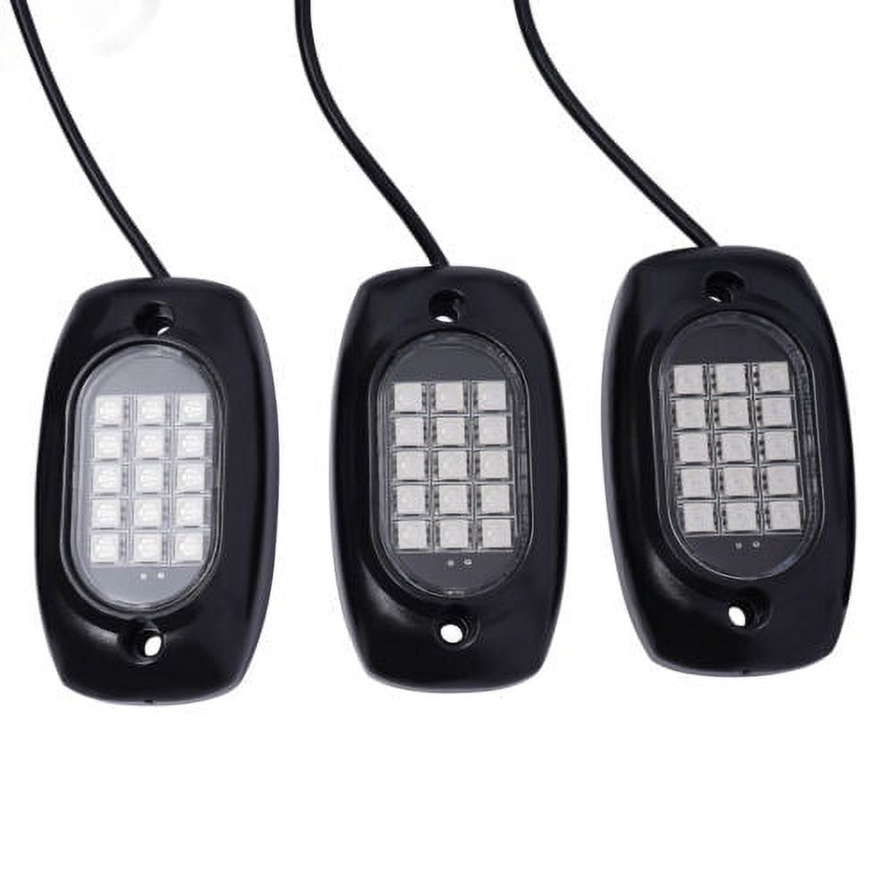 Universal LED Rock Light 16 Million Colors Adjustable Waterproof 12V with Remote for Passenger Car, Motorcycle, ATV, SUV, UTV, Truck, Boat