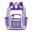 Purple, variant on Hot Sales Clear Backpack Transparent Bookbag Front Mesh Card Organizer Pocket Side Mesh Water Bottle Pockets Adjustable Padded Shoulder Straps See Through Backpack for School Concert Sports Travel