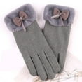 thumbnail image 2 of Hellosay Gloves for Women Cold Weather Thermal Warm Fleece Christmas Gifts Gray, 2 of 2