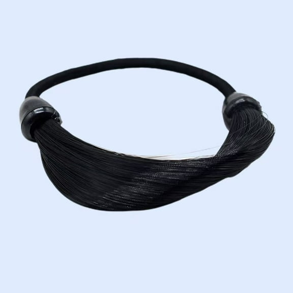 XmhyTop 2 Piece Pack Tonytail Ponytail Wrap, Synthetic Hair Design That Blends Like Your Own Hair, Easy-to-Wrap Style for Natural Ponytail Enhancement, Black A