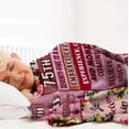 thumbnail image 4 of 75th Birthday Gifts Blanket, 75th Birthday for Women, 75th Birthday Gift Ideas, 75-Year-Old Birthday Decoration for Mom, Wife, Unique 75th Birthday Gift, 4 of 7