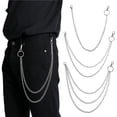 thumbnail image 3 of Minnieouse 1 Uds. Cadenas de vaqueros, cartera de Metal, cadena para pantalones, bolsillo plateado, cadena Punk, cadenas de Hip Hop Rock Ropa, zapatos y accesorios Miscelánea 2 capas Minnieouse AP007555-01, 3 of 6