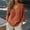 Brown, variant on Women's Casual Three-Quarter Sleeve V-Neck Pullover Top - Relaxed Fit Blouse for Everyday Wear