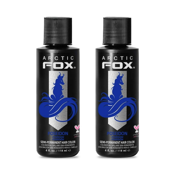 Tinte para el cabello Arctic Fox Poseidon Blue Color 118 ml (paquete de 2)