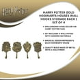 thumbnail image 7 of Harry Potter Gold Hogwarts Houses Wall Hooks Storage Rack | Set of 4, 7 of 7