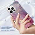 thumbnail image 6 of iPhone 13 Pro Case,Dteck Shockproof Rubber Marble Pattern Bling Glitter Cover Lightweight Protective Back Phone Case for Apple iPhone 13 Pro 6.1-inch,#01, 6 of 6