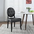 thumbnail image 4 of Modway 19.5" Rubberwood and Faux Leather Dining Side Chair, Black, 4 of 5