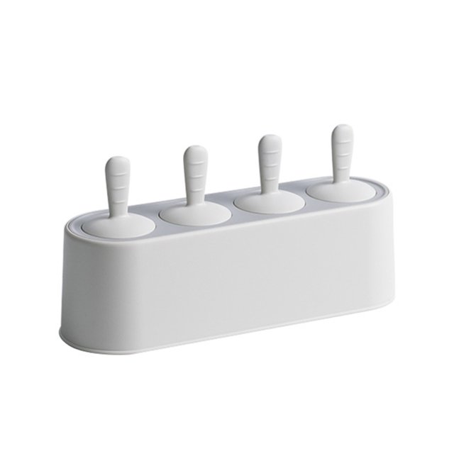 Gkeoshab Ice Cube Mold Popsicle Mold Set 4 Pieces Homemade Silicone Popsicle Maker Kid Easy Release Ice Cream Molds Reusable DIY Ice Molds Home & Garden