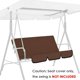 thumbnail image 2 of Cojín para columpio de Patio al aire libre, cojín para silla columpio de 3 plazas, almohadillas para asiento oscilante, cubierta impermeable, dosel para columpio, 2 of 6