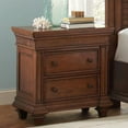 thumbnail image 1 of Riverside Furniture au Vent Baie Deux Tiroirs Table de Chevet en Rhum Chaud, 1 of 2
