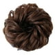 thumbnail image 1 of Peluca de moño rizado para mujer, aspecto elegante, suave, esponjoso, mate, rizado, ondulado, para citas, trabajo diario, castaño claro, 1 of 13