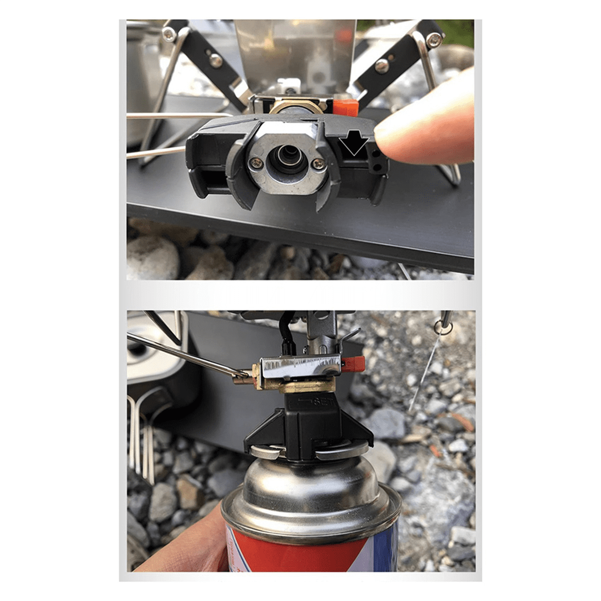 2X Camping Stove Outdoor Portable Windproof High-Power Cassette Gas Stove Picnic Accessories