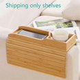 thumbnail image 3 of Couch Cup Holder, Couch Drink Holder, Natural Bamboo Sofa Cup Holder Armrest Tray, Portable Couch Ar, 3 of 5